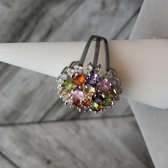 Flower Power Big Multi Color Ring - Picture 4 of 6